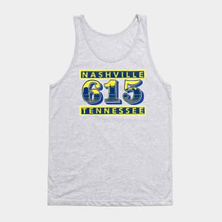 Nashville 615 Area Code Skyline Tank Top